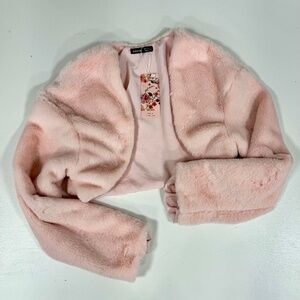 Faux fur NWT pale pink jacket